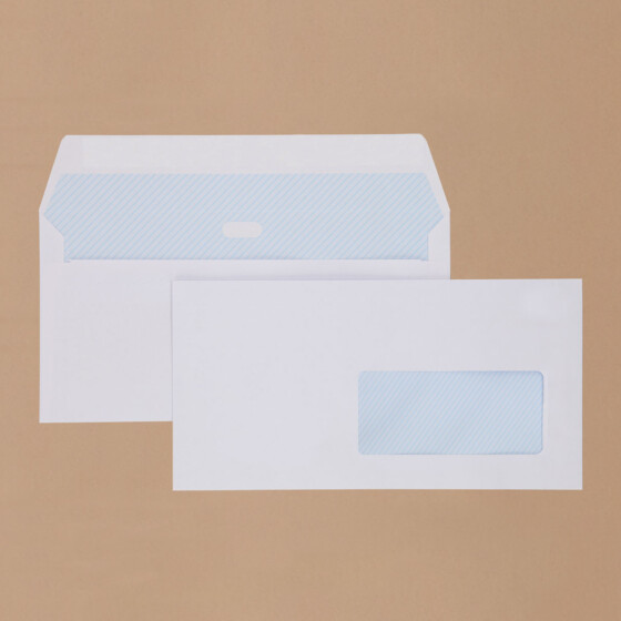 Alternative view of Sobres comerciales americanos 115x225mm, ventana derecha, blancos, especial láser.
